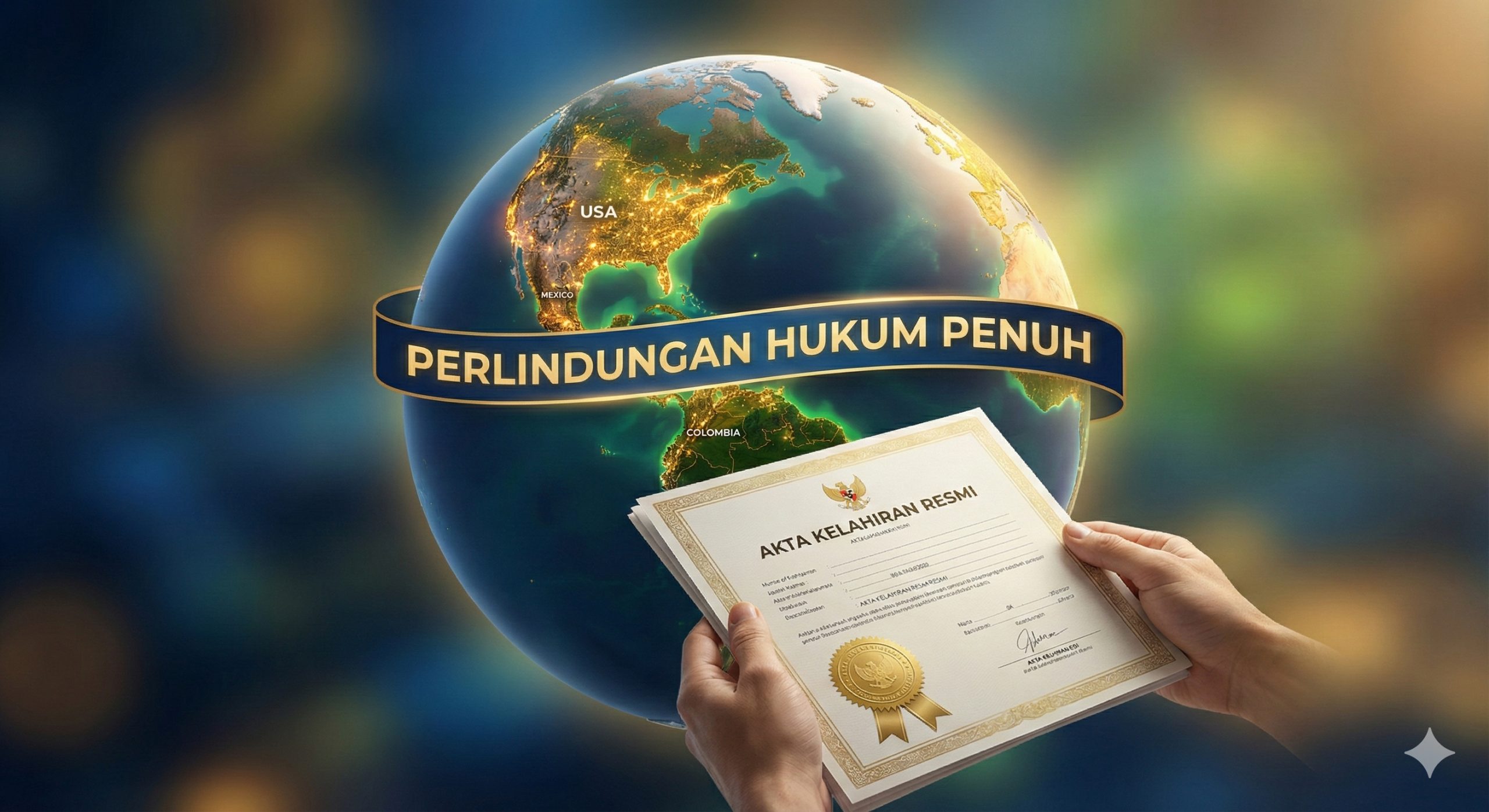 Visual 'Kesimpulan' yang menghangatkan hati dan berfokus pada hasil akhir yang aman. Komposisi: Tampilkan sepasang orang tua yang dituju (Intended Parents) dengan bahagia memegang bayi yang baru lahir, dihiasi dengan latar belakang yang tenang (mungkin interior modern rumah sakit yang cerah, bukan Jepang, tetapi global). Di bagian bawah atau samping, terdapat simbol keamanan (gembok atau perisai) kecil, menunjukkan perlindungan yang ditawarkan oleh agen. Gaya: Hangat, penuh harapan, dan emosional (emotional summary), menggunakan cahaya lembut dan warna-warna hangat seperti kuning muda dan krem, untuk mengakhiri artikel dengan nada positif dan ajakan bertindak. Representasi pasangan harus inklusif (bisa pasangan heteroseksual atau gay).