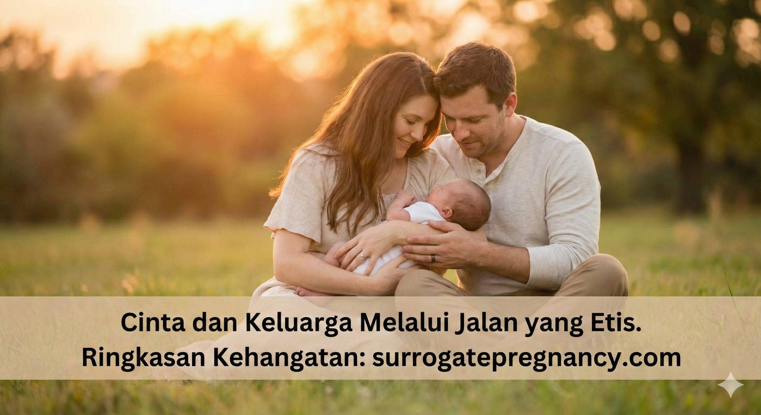 A high-quality, reassuring cover image featuring a hopeful international couple (Asian descent suggested) standing in front of a modern, clean medical building in a peaceful European setting, representing Western Ukraine. The lighting is warm and golden, symbolizing hope and new beginnings. Soft focus background with blue skies. The composition conveys safety, trust, and the promise of family, aligning with the theme of 'New Hope amidst Challenges'. Visual style is photorealistic, professional, and emotionally warm.